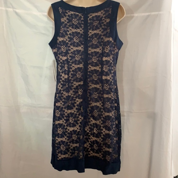 Sharagano Beautiful Navy Dress, Size 8, MAKE AN OFFER!!! - Picture 2 of 5